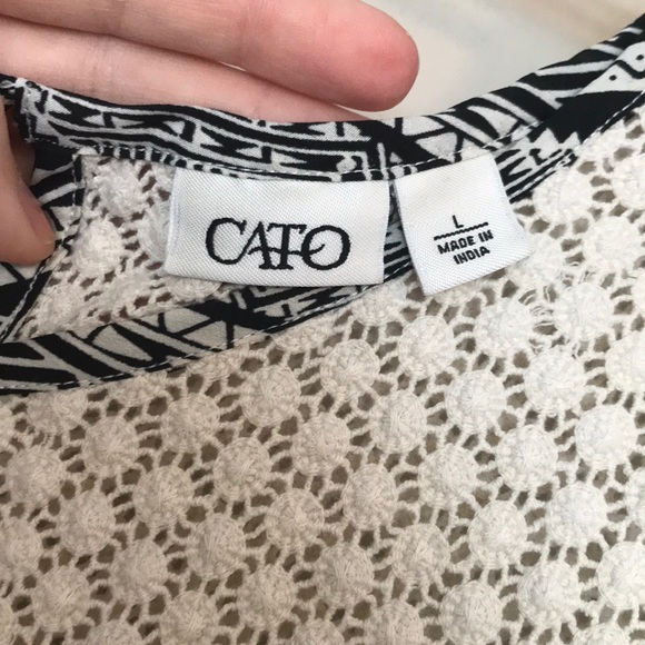 Cato dress with black/cream geometric pattern - Picture 2 of 5